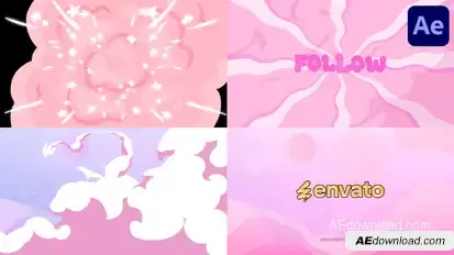 Smoke Clouds Logo for After Effects Logo Stings template preview