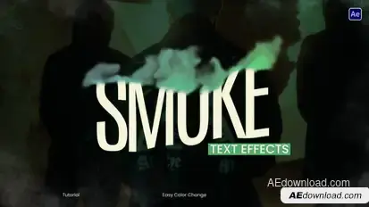 Smoke Text Animation Titles template preview