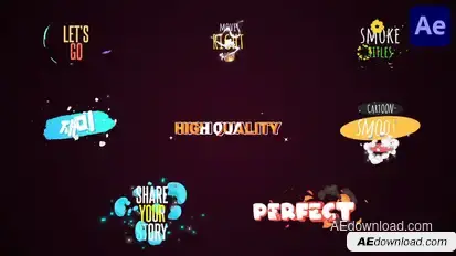 Smoke Titles for After Effects Titles template preview