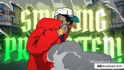 Smoking Character Transition Openers template preview