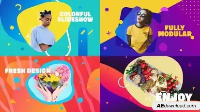 Smooth Colorful Slideshow | After Effects Openers template preview