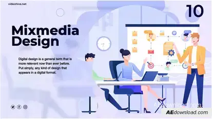 Smooth Corporate Slideshow Video Displays template preview