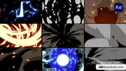 Smooth Explosion hand-drawn Transitions [After Effects] Elements template preview