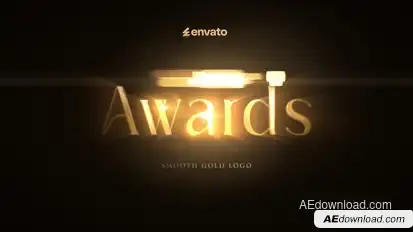 Smooth Gold Logo Logo Stings template preview