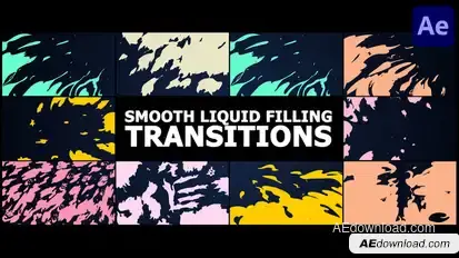 Smooth Liquid Filling Transitions for After Effects Elements template preview