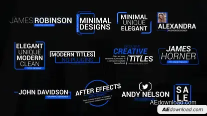 Smooth Lower Thirds Elements template preview