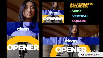 Smooth Modern Opener Video Displays template preview
