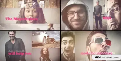 Smooth Photo Montage Video Displays template preview