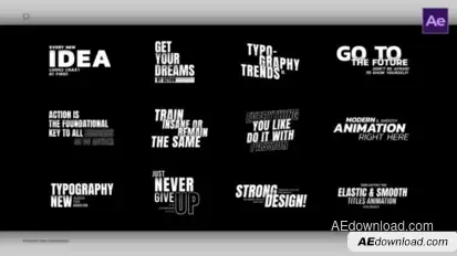 Smooth Text Animation - AE Titles template preview