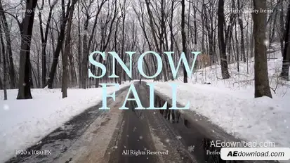 Snow Fall Elements template preview