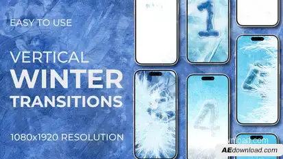 Snow Freeze Winter Christmas Vertical Transitions Elements template preview