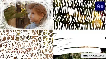 Snow Scribble Transitions | After Effects Elements template preview