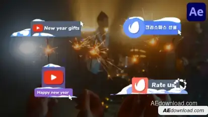 Snow Social Media Lower Thirds for After Effects Elements template preview