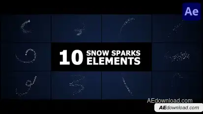 Snow Sparks Elements | After Effects Elements template preview