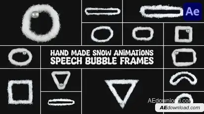 Snow Speech Bubbles for After Effects Elements template preview