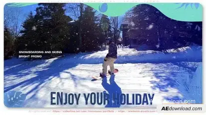 Snowboarding and Skiing - Bright Promo Openers template preview