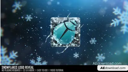 Snowflakes Logo Reveal Logo Stings template preview