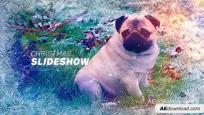 Snowy Christmas Slideshow Video Displays template preview