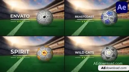 Soccer Ball Logo Reveals | After Effects Logo Stings template preview