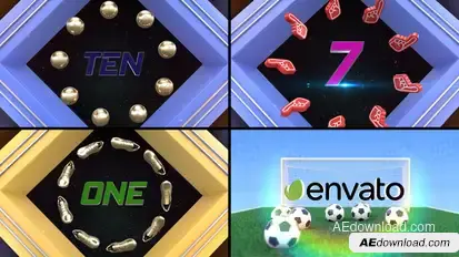 Soccer Countdown 6 Elements template preview