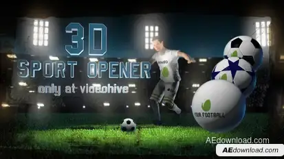 Soccer Night - 3D Sport Opener Openers template preview