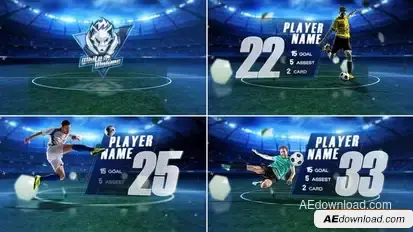 Soccer Players Openers template preview