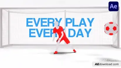 Soccer Typographic Intro Openers template preview