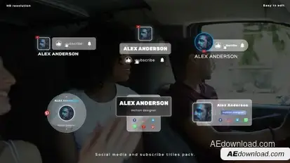 Social Media Titles template preview