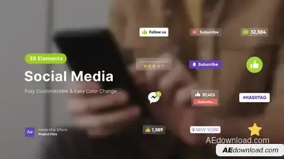 Social Media Elements template preview