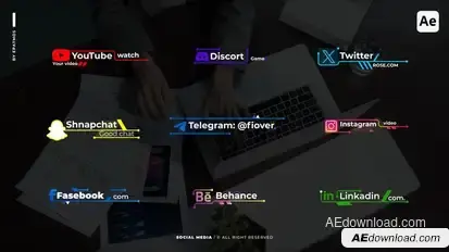 Social Media | AE Elements template preview