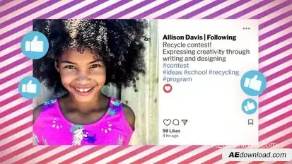 Social Media And Emoji Slideshow Openers template preview