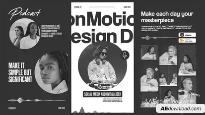 Social Media Audiovisualizers Video Displays template preview