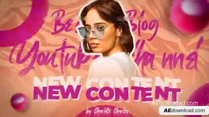 Social Media Blog Intro Video Displays template preview