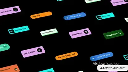 Social Media Buttons Lower thirds Elements template preview