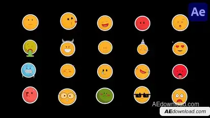 Social Media Emoji for After Effects Openers template preview
