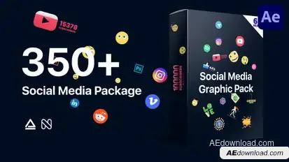 Social Media Graphics Pack Elements template preview