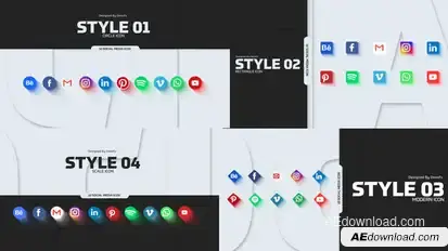 Social Media Icon Pack Elements template preview