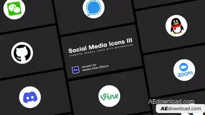 Social Media Icons III Elements template preview