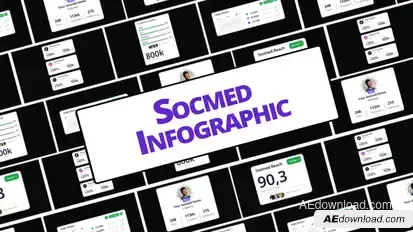 Social Media Infographic Elements template preview