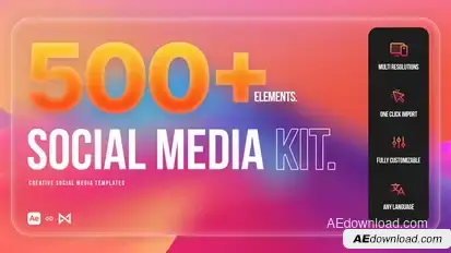 Social Media Kit | After Effects Elements template preview
