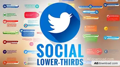 Social Media Lower Thirds Elements template preview