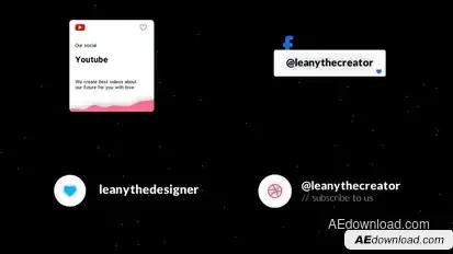 Social Media Lower Thirds Elements template preview