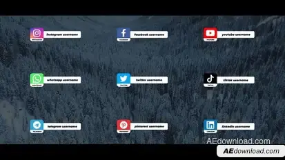 Social Media Lower Thirds For After Effects Titles template preview