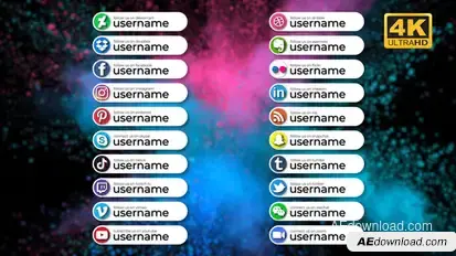 Social Media Pack 4K Elements template preview