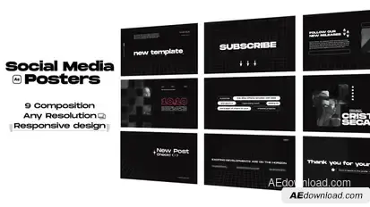 Social Media Posters / AE Titles template preview