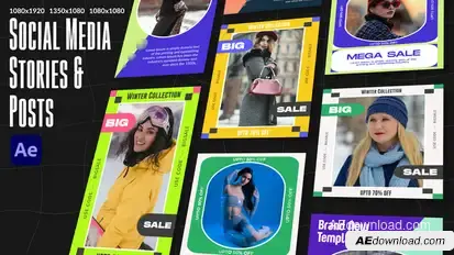 Social Media Posts & Stories Pack Product Promo template preview