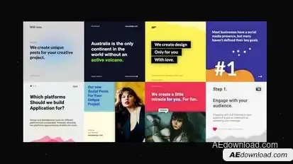 Social Media Posts Elements template preview