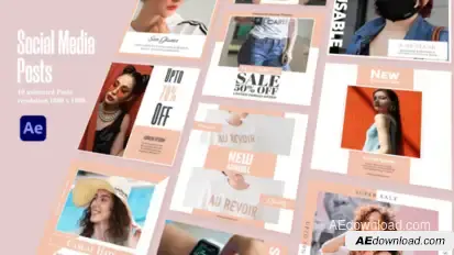 Social Media Posts Product Promo template preview