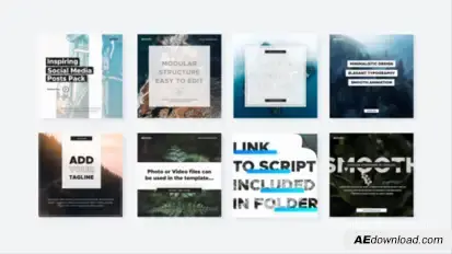 Social Media Posts Pack Video Displays template preview