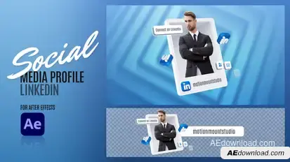 Social Media Profile - Linkedin Elements template preview